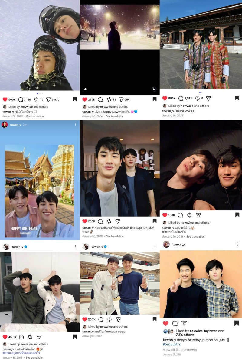 taynewnsan's tweet photo. #Happy33rdNewwieeDay #เตนิว

2026: Happy birthday, my giant rock (hin) 🌞🎂🪨
2025: HBD ai'polar bear 🐻‍❄
2024: Live a happy Newwiee life. 💗💙
2023: HBDNEWWIEE
2022: HAPPY BIRTHDAY!
2020: Hbd na hin. May you find only good things, and be happy with everything you do 🗿
2019: Happy birthday na e'chubby 🤟🏼 I'll treat you a meal
2018: Happy world stone (hin) day 🎁🎉 #.HoldItLikeThatAndSqueezeIt
2017: Let me greet nong hin a happy birthday, chu chu~
2016: Happy Birthday ja e'little hin kiss~ 🗿 #.5YearsOldNow