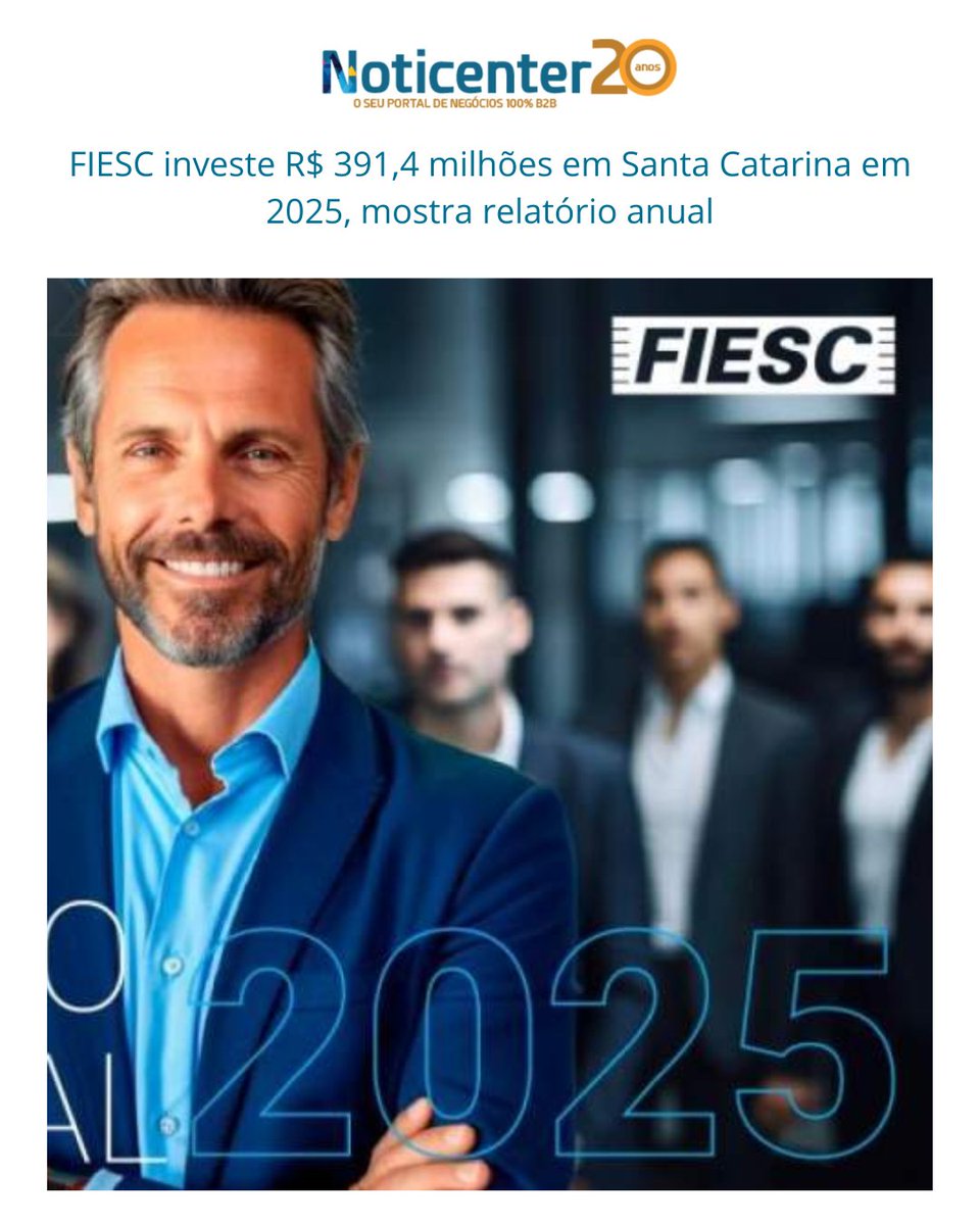 noticenter's tweet image. A Federação das Indústrias de Santa Catarina (FIESC) investiu R$ 391,4 milhões no estado em 2025, mostra o Relatório Anual 2025, divulgado nesta sexta (30).

🔗 Saiba mais:

noticenter.com.br/n.php?ID=41622…

#noticenter #NotíciasSC #fiesc #santacatarina