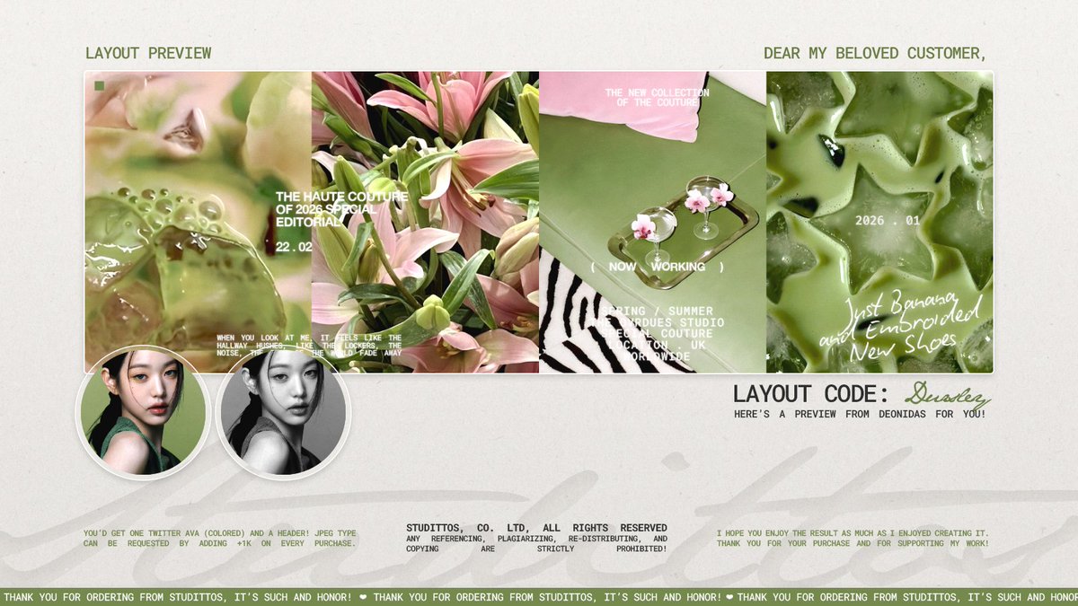 Studittos's tweet image. Help me to RT/REPOST this?

Selamat malam! Aku membawa 12 template layout-moodboard freshly made yang bisa kalian langsung melalui DM sekarang!

📩: via DM!

Untuk preview dan details lebihnya bisa dicek melalui ALT pada gambar, ya! Thank you! 🤍

#ZONAUANG #ZONABA #ZONABU