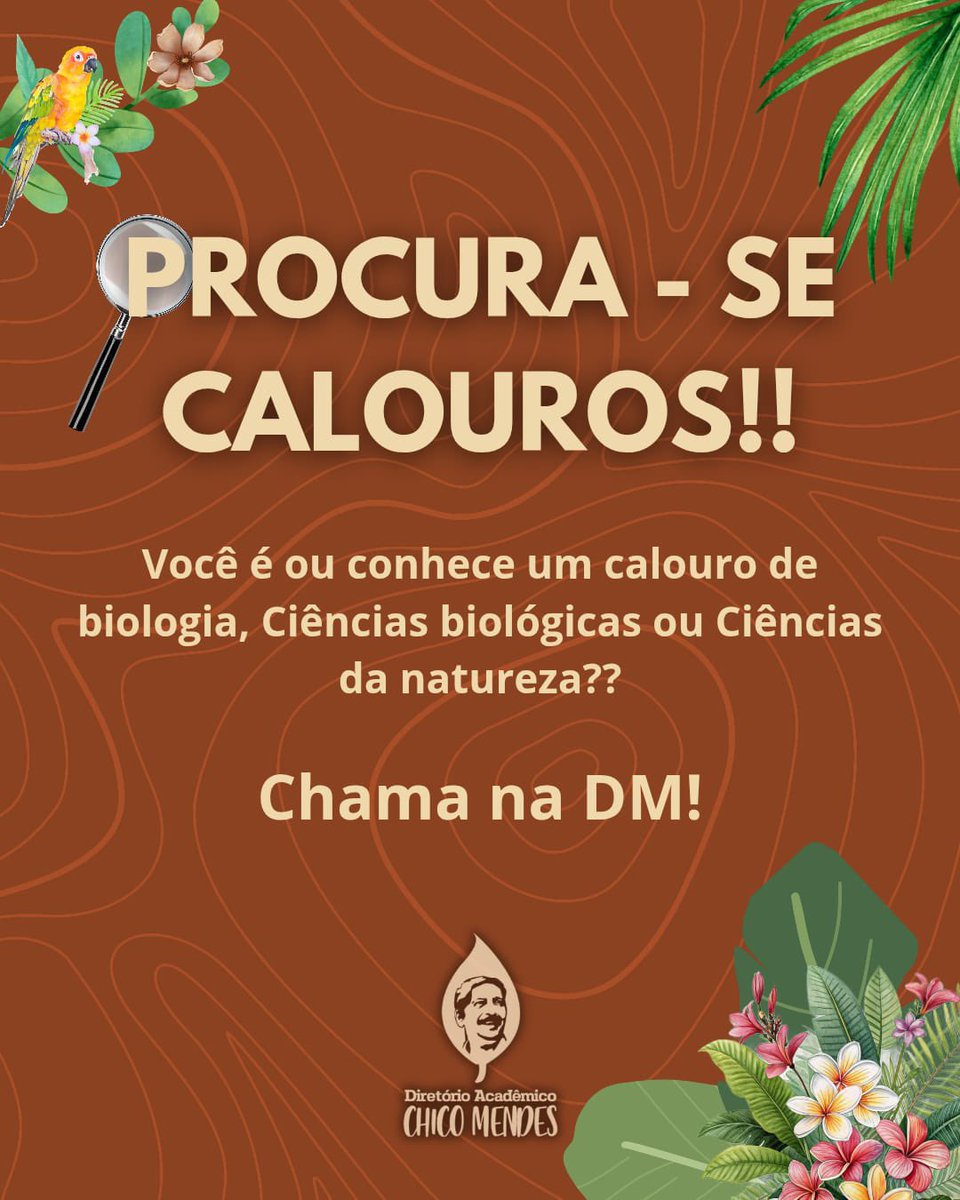 DAChicoMendes's tweet photo. Cade os calourinhos de ciências biológicas, ciências da natureza e biologia da unirio ???🔎🔎

#sisu #enem #federal #unirio #biologia https://t.co/cbcTip3yOA