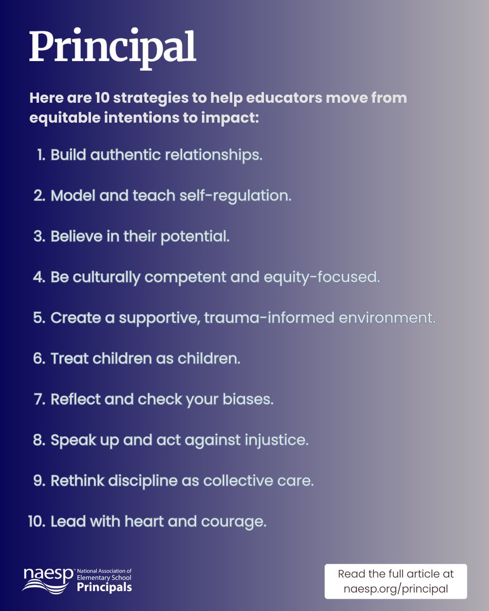 In her article Help Black Boys Belong, <a href="/TangieScales/">Dr. Scales</a> shows school leaders how culturally responsive practices can replace punitive approaches that treat children like problems.

A powerful must‑read in the latest <a href="/NAESP/">National Assoc. of Elementary School Principals</a> #PrincipalMag.

Full article: naesp.org/resource/help-…