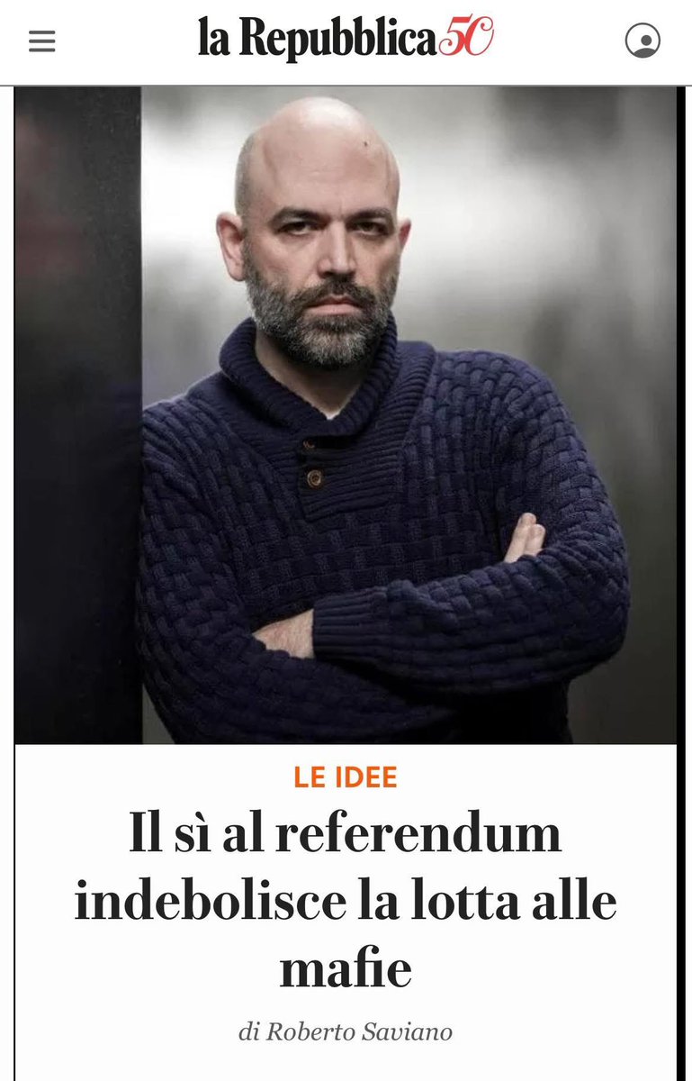 Dire che il SÌ al referendum indebolisce la lotta alla mafia è un’accusa grave.
Talmente grave che va dimostrata, non urlata.
Saviano spieghi dove, come e perché.
Altrimenti è l’ennesimo falso usato per spingere al NO, accaparrarsi consenso e spargere paura.

#IoVotoSì