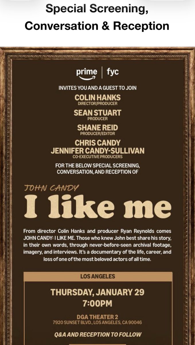 BrianConnors11's tweet photo. Bravo to Colin Hanks who directed this tender, touching yet very funny documentary tribute to John Candy who rose to comedic superstardom but sadly died at the young age of 43.  Fans of John Candy will love this movie which is “straight from the heart.” https://t.co/nTvk4BJ1Xn