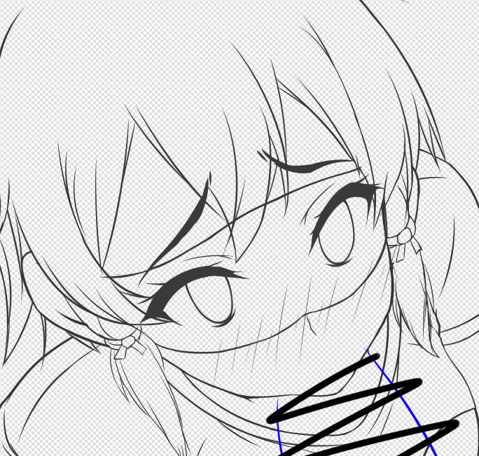 今日もマータリと線画調整して主線取りしてましたですです〆(*‾з‾)b 