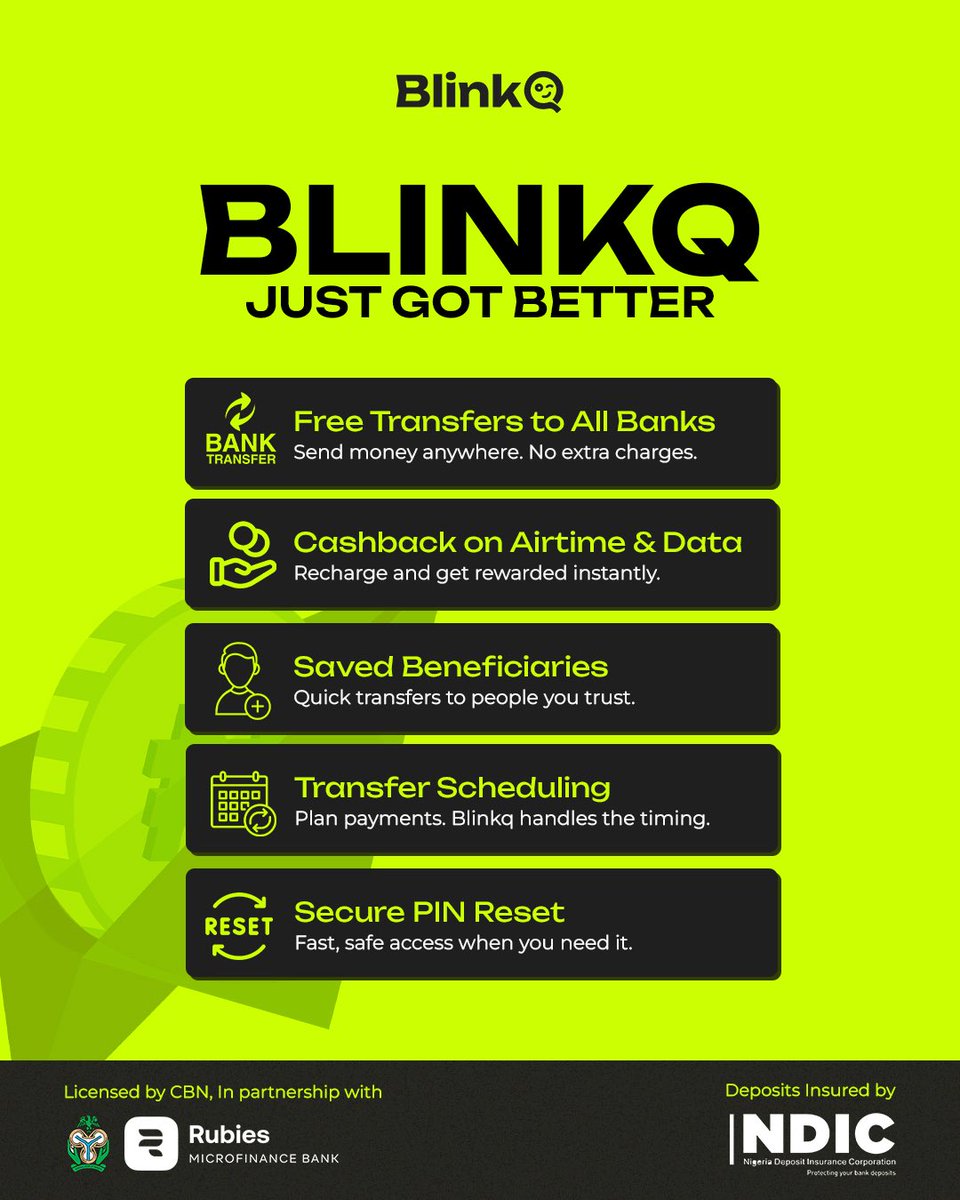 BlinkQ_'s tweet photo. 🥁 Drumrolls! 🥁
BlinkQ just got better, and this is only the beginning 🥳

We’re making the @BlinkQ_ experience simpler, smarter, and more rewarding for you.

This is how progress looks when it’s built around you😉💚

Get started on https://t.co/etUNndE1nd today. https://t.co/8mRLksMyCV