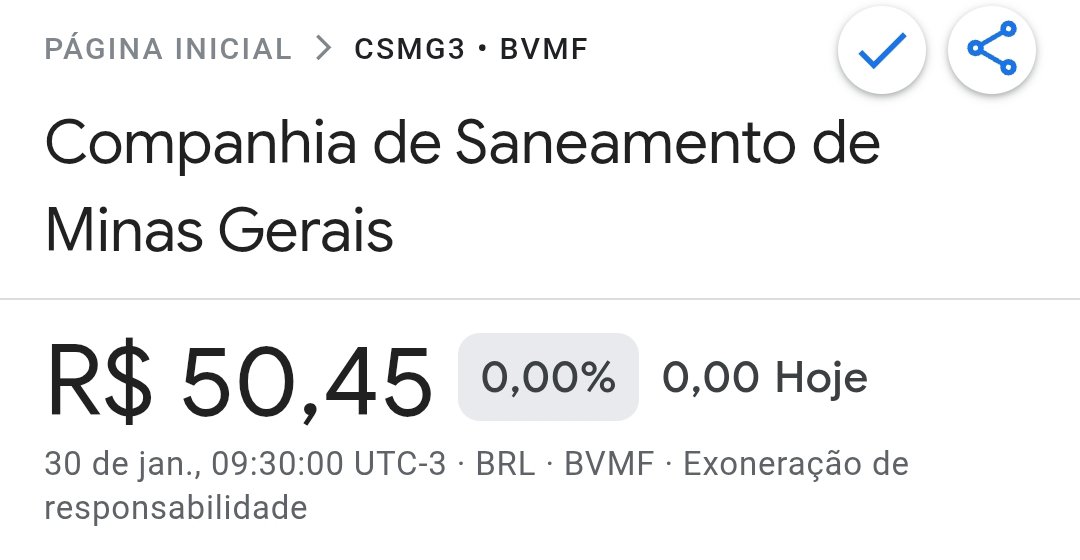 gsoholding's tweet image. O que fizeram com você!? 😭

Copasa (#CSMG3) a R$ 50 😳

#investimentos #dividendos