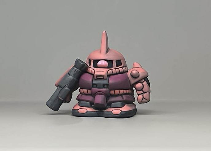 機動戦士ガンダム より ロボケシ版 シャア専用✨ザクⅡ✨ フルカラーに