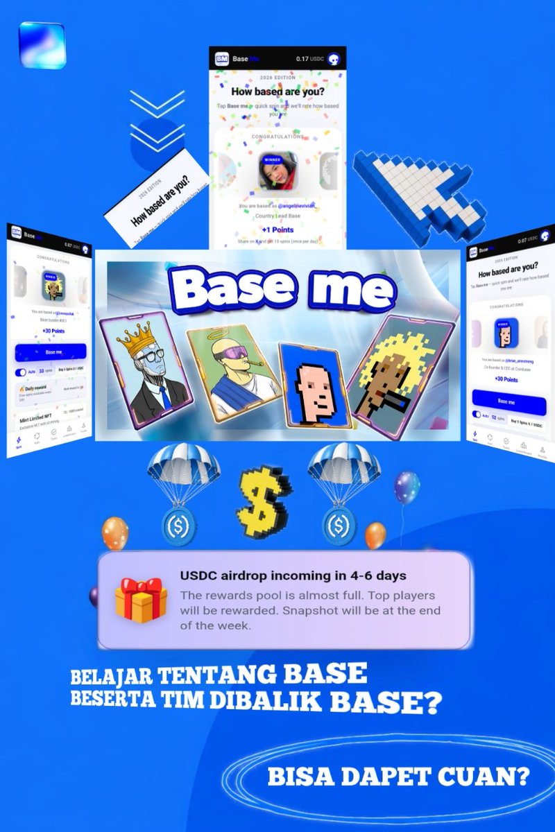 halo semuanya... setelah kemarin saya udah ngasih full guide dari a sampe z, tentang apa aja hal yang saya lakuin sampe bisa cuan atau dapet $1000 lebih dalam 2 bulan di <a href="/baseapp/">Base App</a> sekarang saya mau kenalin salah satu (mini app) di <a href="/baseapp/">Base App</a> yang dimana kalian bisa belajar tentang