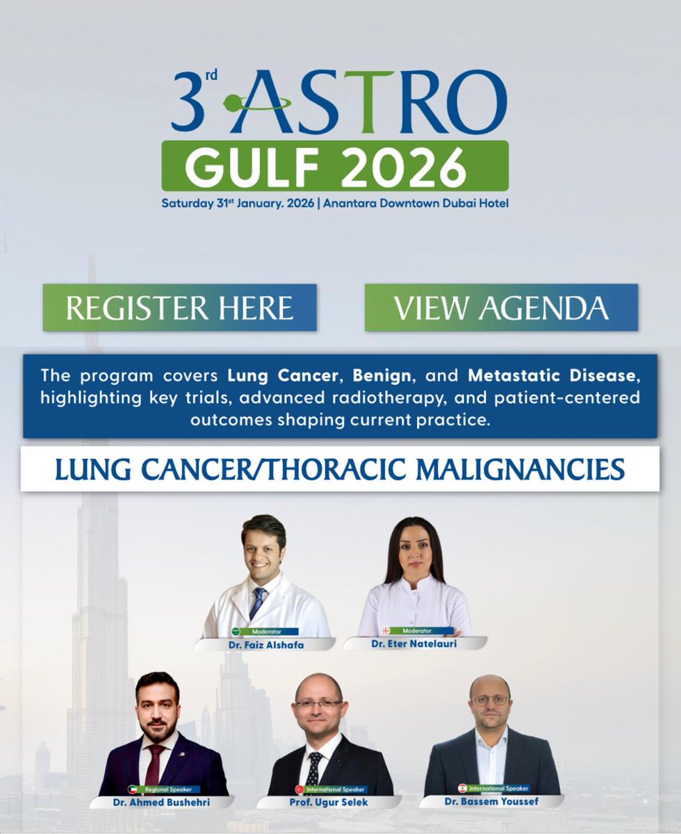ahyahama's tweet photo. 📌 3rd ASTRO Gulf 2026
مؤتمر علمي دولي يناقش أحدث التجارب السريرية، وتطورات العلاج الإشعاعي، والرعاية الصحية المتمحورة حول المريض، بمشاركة نخبة من الخبراء الإقليميين والدوليين.
ونؤمن في #جمعية_أحياها لرعاية مرضى السرطان في #المدينة_المنورة بأن تبادل المعرفة هو أحد أهم ركائز تحسين جودة الرعاية المقدمة لمرضى السرطان ونتمنى التوفيق لرئيس اللجنة الطبية
@DrThamerAhmed
#ASTRO_Gulf
#LungCancer
#RadiationOncology
#CancerCare