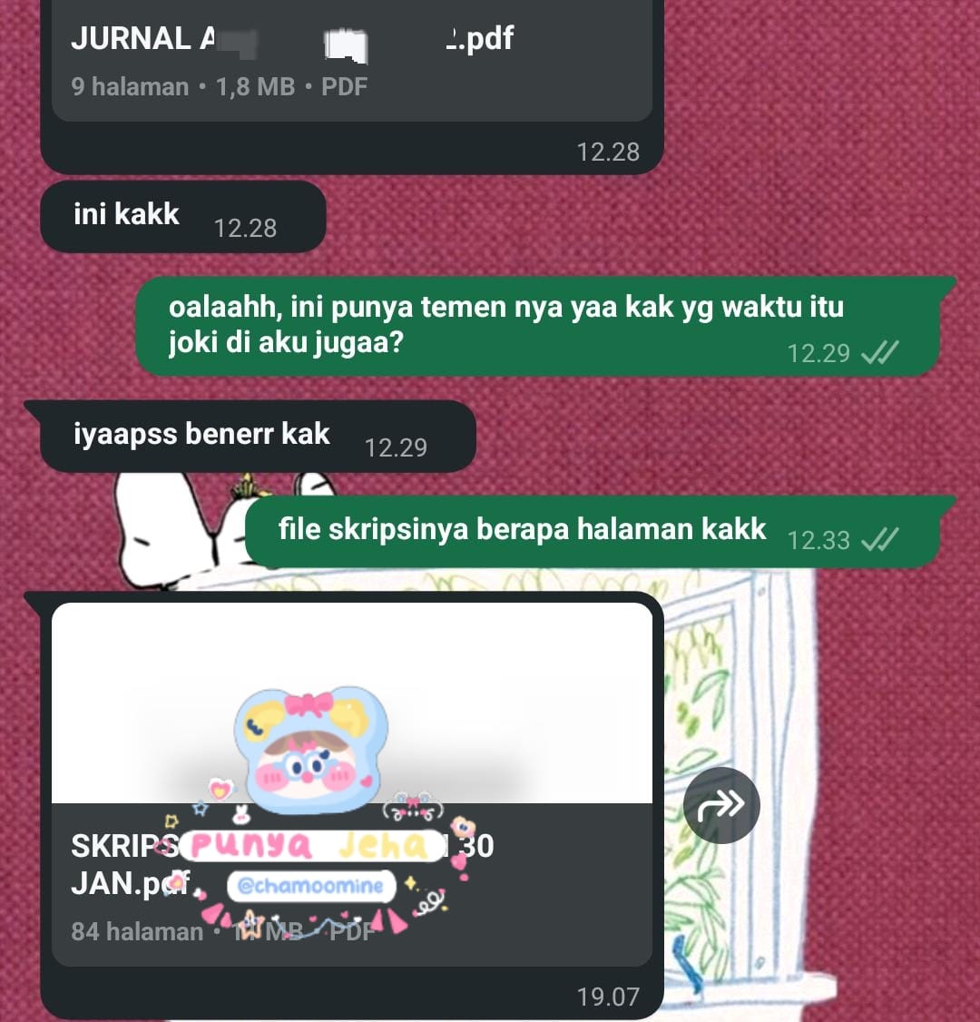 chamoomine's tweet image. makasih banget buat cust yang selalu nawarin jasa aku ke temen temennya jugaa 🥺🥺🤍