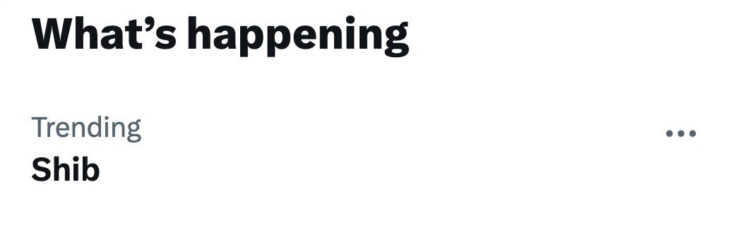 SHIBpossessor's tweet photo. $Shib on trending 🔥🔥🔥

$1 PER #SHIB IS COMING! 

Manifest it by hitting the like button. https://t.co/lsfIRBmvCj