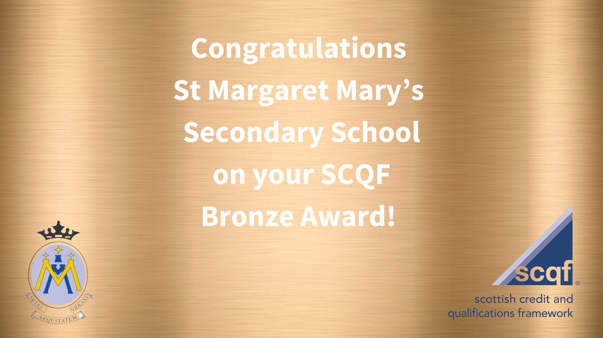 SCQFPartnership's tweet photo. 🥉 Huge congrats to @stmargaretglas on achieving bronze in the #SCQF School Ambassador Recognition Programme!
A brilliant step forward for the @GlasgowCC secondary in helping the whole school community understand pathways and see that #AllLearningCounts
🔗 https://t.co/hBb0kc3AYu https://t.co/PmIwwQZufL