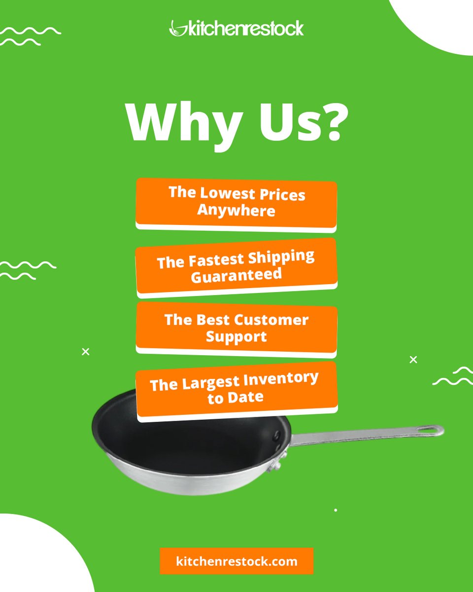 Why Kitchen Restock? Largest inventory. Expert support. Fastest shipping. Lowest prices. Everything your commercial kitchen needs to stay ahead. 👉 Find your best restaurant equipment here: bit.ly/3ApJZJ6