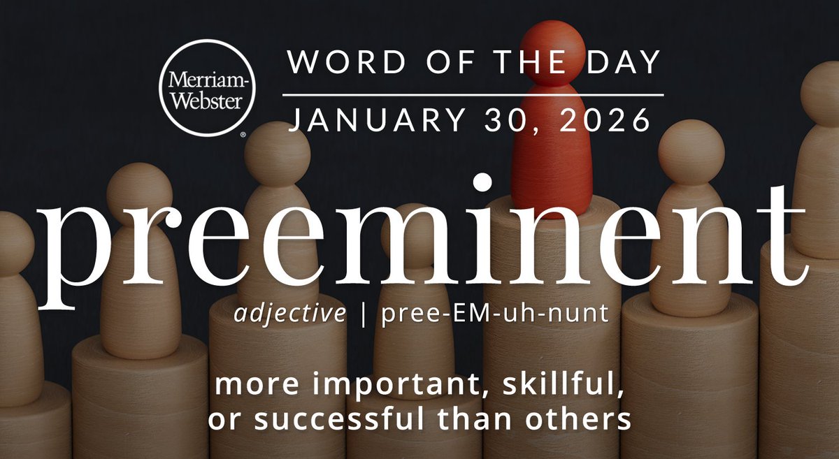 The #WordOfTheDay is ‘preeminent.’
ow.ly/Y0Pw50Y1cmg
