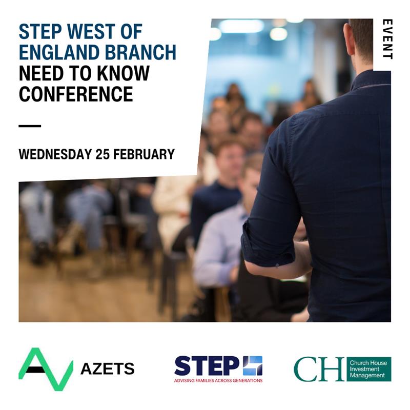 StephensScown's tweet image. We are thrilled to be invited as a guest speaker at STEP West of England Branch – Need to Know Conference 2026. 

Please visit our webpage for more information 👇

stephens-scown.co.uk/event/step-wes…

#STEPConference #TrustDisputes #InheritanceLaw