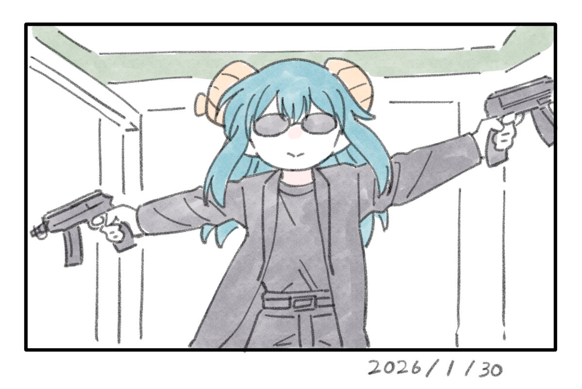 久々にマトリックスを観たという絵 