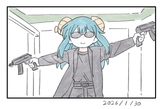 久々にマトリックスを観たという絵 