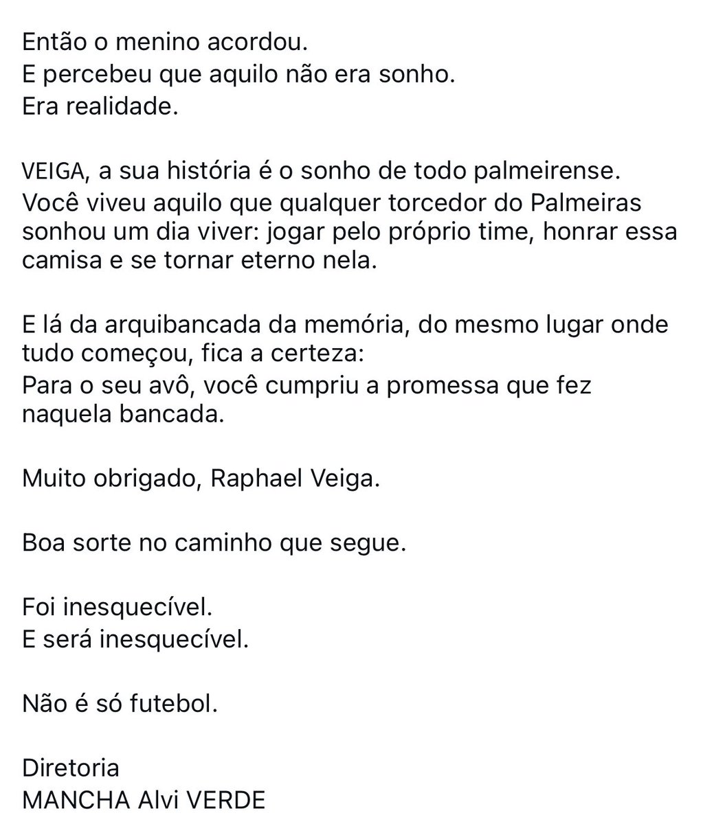 mmurilodias's tweet image. O texto de despedida da Mancha para Raphael Veiga… 🥹🐷

Foda (e triste) demais!