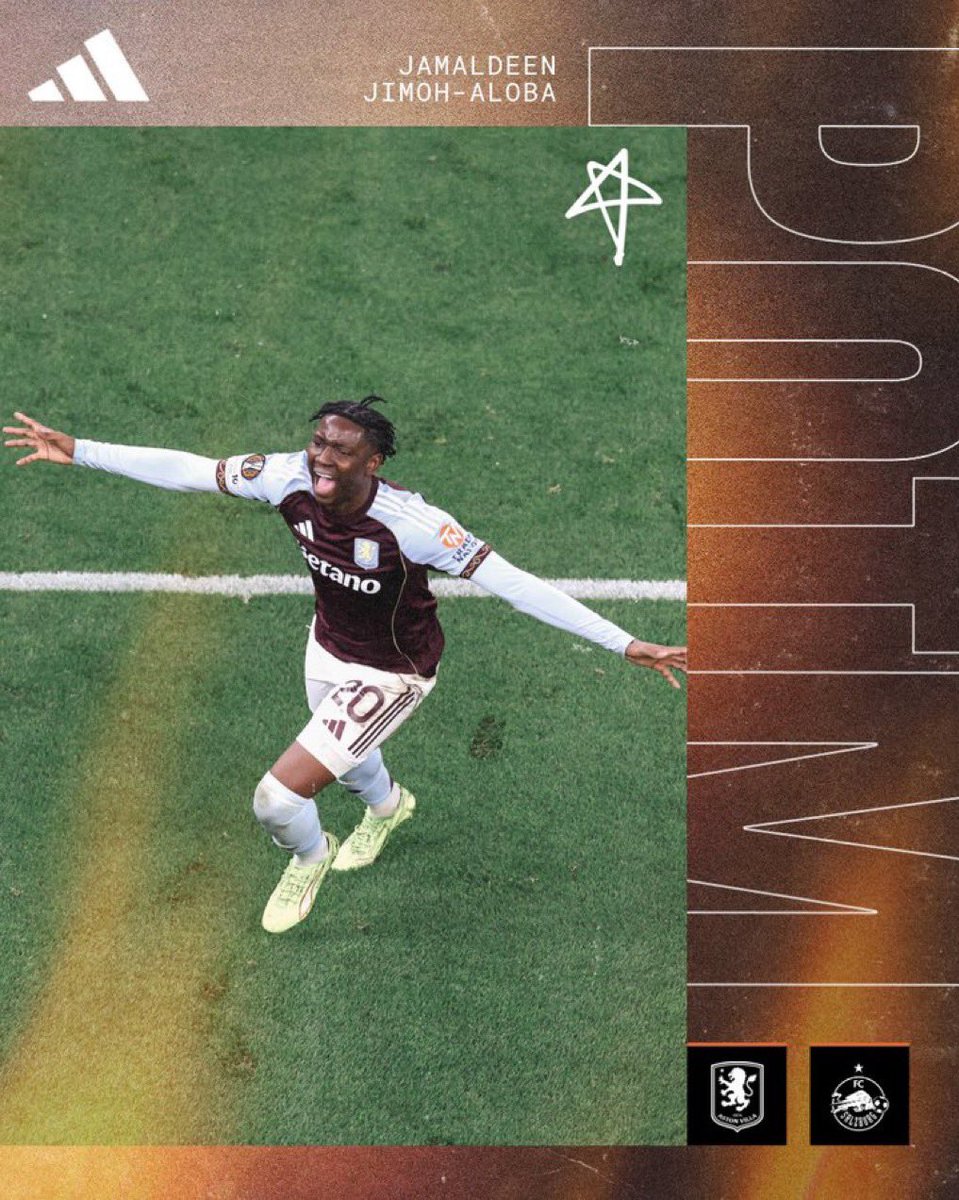 footballlover63's tweet photo. A European debut goal ✅
Late winner in a 3-2 comeback ✅
In front of The Holte End ✅
Take a bow Jamaldeen Jimoh-Aloba. He gets the winner with a lovely composed finish. So pleased for the young man.💜🩵
Scenes.👌
#UTV #VTWD #POTM https://t.co/NgQQd30lY2