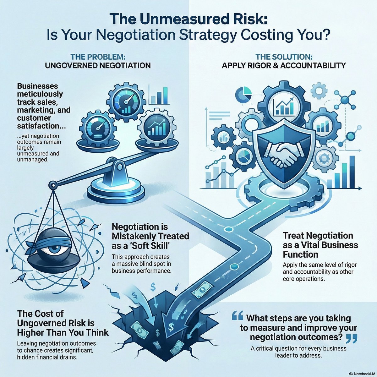jcpotgieter's tweet image. Stop treating negotiation as a soft skill. It's a governed decision. What gets measured gets managed. Protect your margin. #negotiation #governance #marginprotection