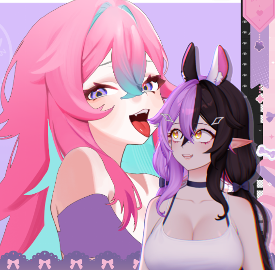 working on a purretty lady on purple