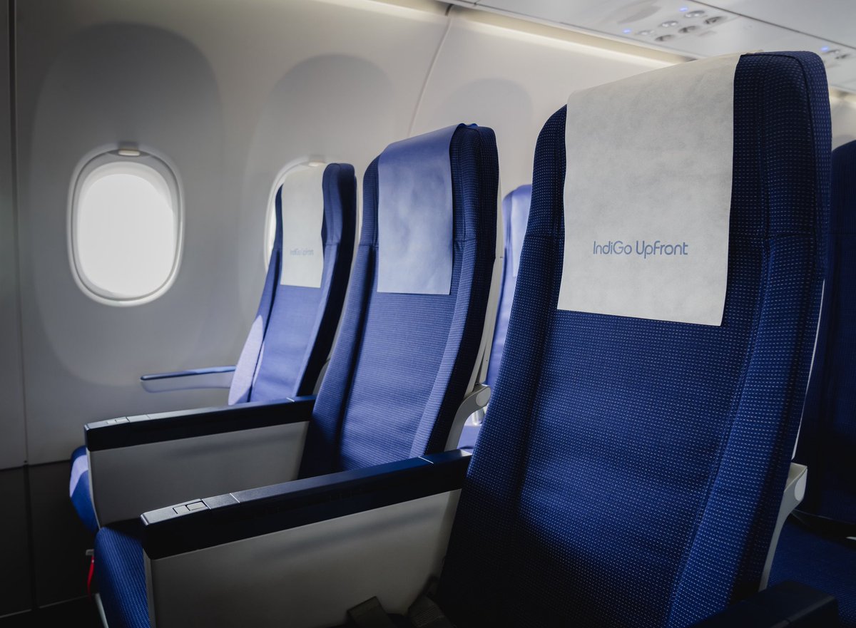 IndiGo6E's tweet image. Introducing IndiGo UpFront
All-new first-in-first-out service.
Front row economy seats.
Extra legroom + in-flight meals.
Hassle-free changes &amp;amp; cancellations. #goIndiGo