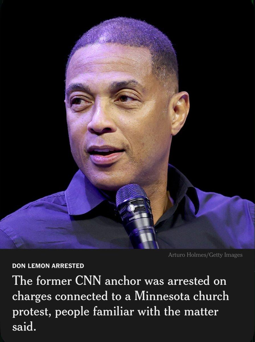 Per <a href="/nytimes/">The New York Times</a> Don Lemon has been arrested. 

🚨🚨🚨 <a href="/bennyjohnson/">Benny Johnson</a> <a href="/alx/">ALX 🇺🇸</a>