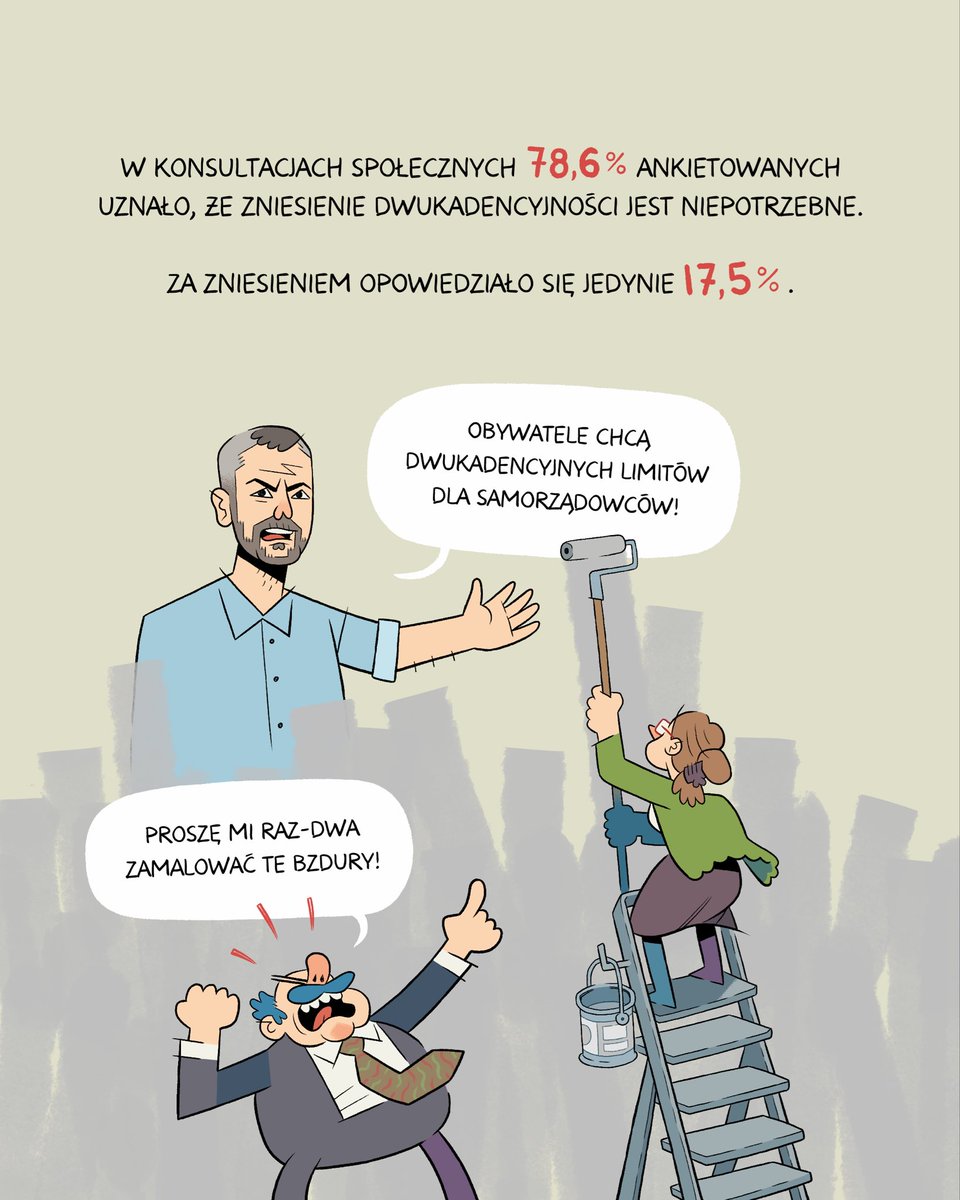 ➡️Ograniczenie kadencyjności nie ochroni Cię przed złymi rządami, ale pomoże dopilnować, by złe rządy nie zagościły w Twojej miejscowości na stałe. 

🫵 Przeczytaj komiks i dowiedz się wszystkiego co musisz wiedzieć o szkodliwym projekcie PSLu znoszącym dwukadencyjność! 

Komiks