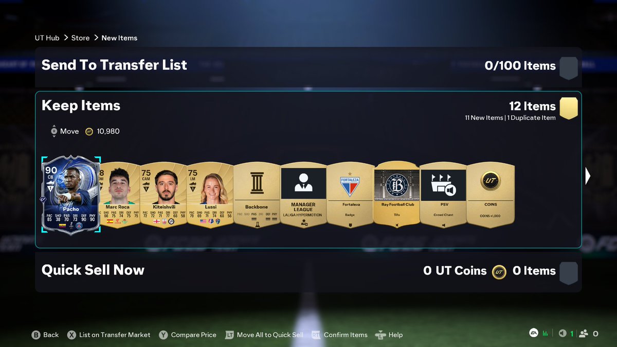 zebeavs's tweet photo. @FUT_Accountant never really check preview packs... Good job I did today ✅ hold or sell? https://t.co/mfRCoBXQuD