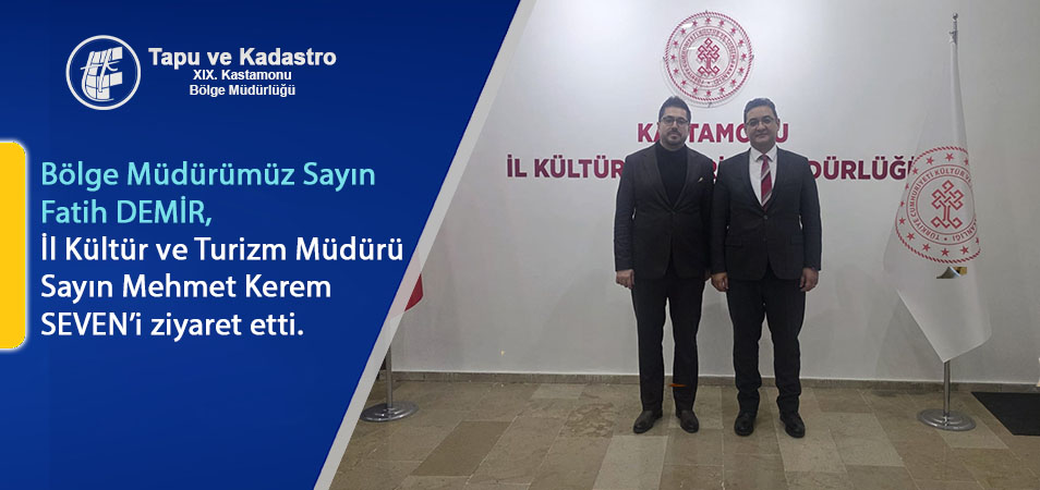 Bölge Müdürümüz Sayın Fatih DEMİR, Kastamonu İl Kültür ve Turizm Müdürü Sayın Mehmet Kerem SEVEN'e iade-i ziyarette bulunmuşlardır.
tkgm.gov.tr/kastamonu-bm/b…