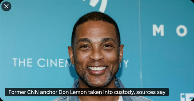Former CNN anchor Don Lemon taken into custody, sources say

It was not immediately clear what charges he would be facing. CBS News  has reached out to Lemon's representatives and the Department of Justice  for comment.

Source:  First comment