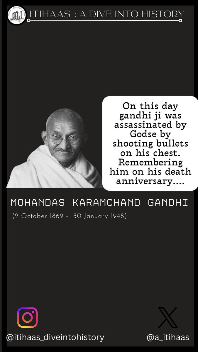 learnitihaas's tweet photo. Remembering #gandhiji on his death anniversary.
#Gandhi #GandhiPunyatithi #GandhiTalks https://t.co/nzMcxAgBK0