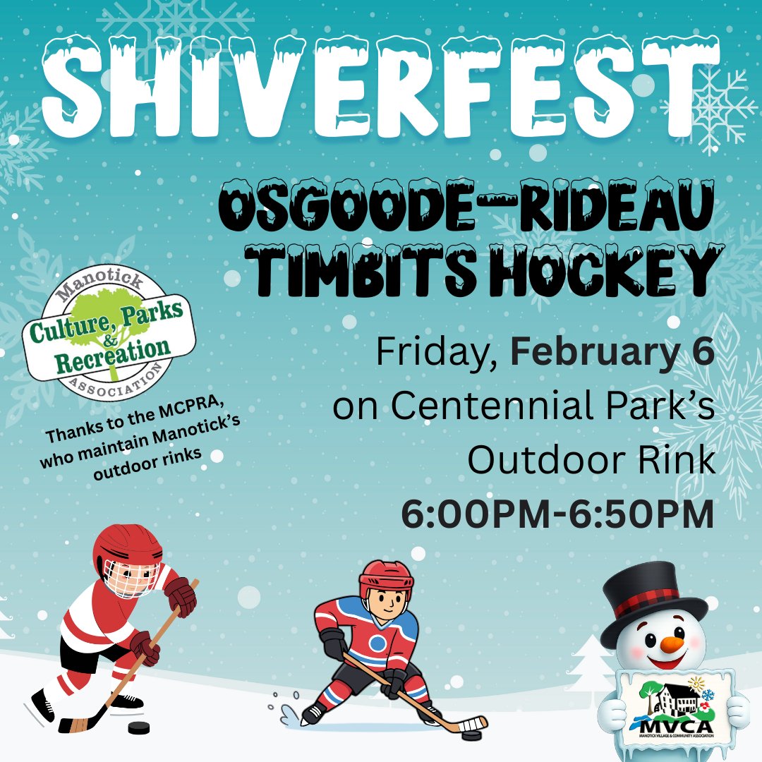 Shiverfest is one week away.  Here are just a few activities coming up next Friday