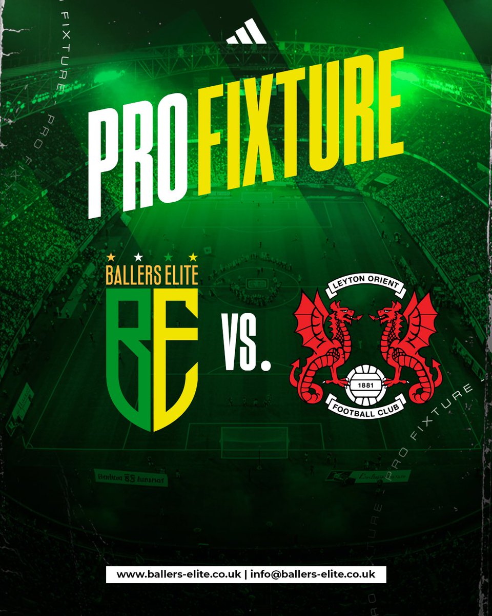 𝙋𝙍𝙊 𝙁𝙄𝙓𝙏𝙐𝙍𝙀

Tomorrow morning sees us take two groups to face <a href="/leytonorientfc/">Leyton Orient FC</a> ⚽️🔥 

We look forward to watching our players express themselves and enjoy another fantastic experience at a professional club! 💪🏻💚