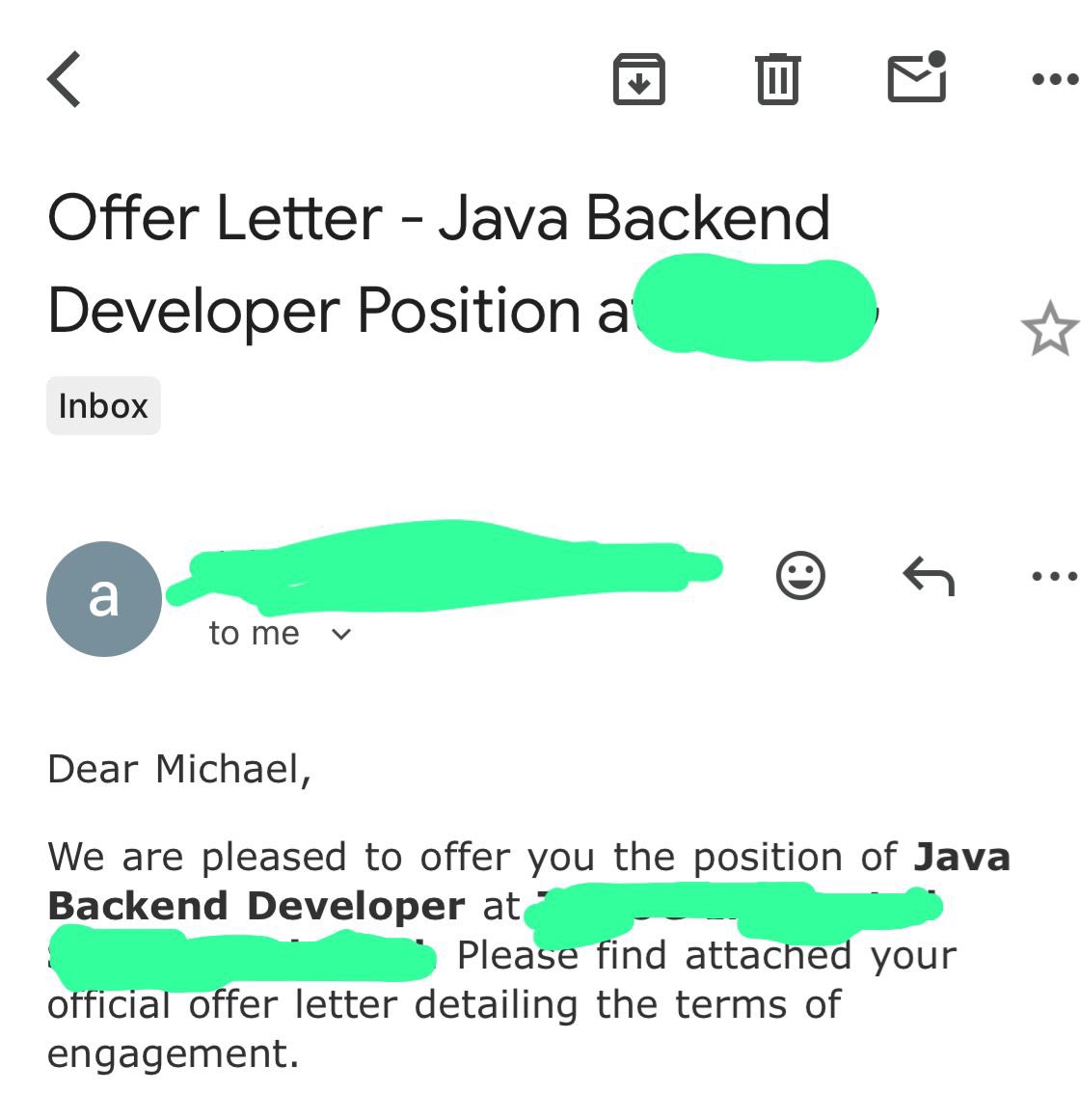January came with a bang ‼️ 
Offer letter came just on time…
Let’s go!!!