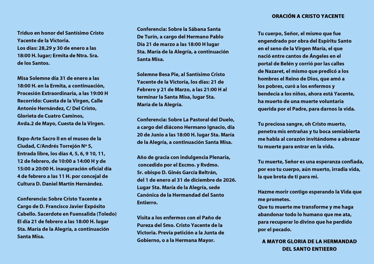 #ANIVERSARIO 🎂|

   Unos días extraordinarios se vivirán en #Móstoles con el #StmoCristoYacenteVictoria con motivo del XXV aniversario de su hermandad. 
<a href="/DiocesisGetafe/">Diócesis de Getafe</a> <a href="/AytoMostoles/">Ayuntamiento de Móstoles</a>

#ConsejoDiocesanoGetafe