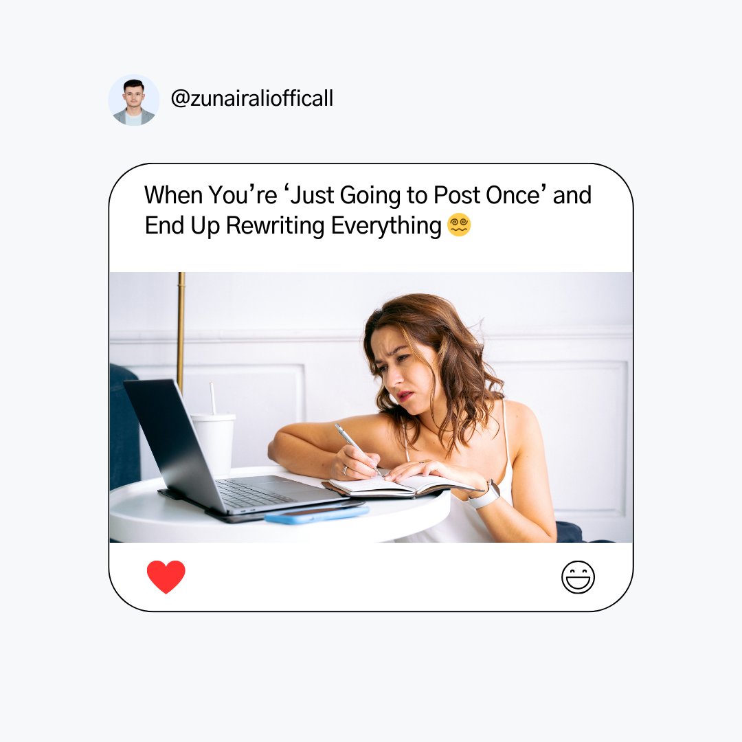 zunair__ali's tweet photo. Started with a simple listing post. Now you're staring at 14 different captions, questioning your entire marketing strategy and wondering if that emoji makes you look unprofessional.
#RealEstateHumor #RealtorMemes #MarketingStruggles #RealtorProblems #JustRealtorThings https://t.co/qa8nKeodTv