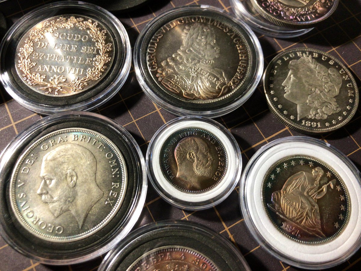 こんなことを言ったら投資メインにしてる人達に怒られちゃうだろうけど金銀もっと暴落してくれないかなと思うのが本音であったりする。コレクターとしては、高くて買えない状態が続くよりも、続く↓  #コイン #コイン収集 #アンティークコイン #金 #銀 #コイン収集家の独り言