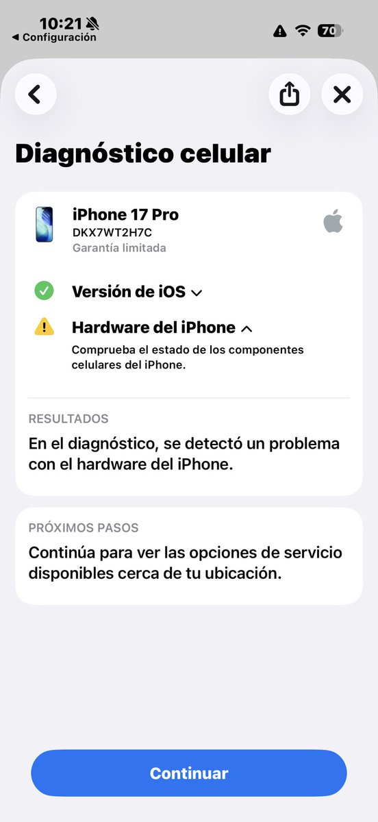 valeevillagraa's tweet photo. Error poco conocido al parecer … @Apple @maconlinechile 3 meses de uso el teléfono y de un día para otro pasa esto … una en un millón 😩 mínimo cambiarlo por uno nuevo , si no tiene caídas , ni golpes ni nada … simplemente falló alguna pieza interna https://t.co/hN8jm4EMat