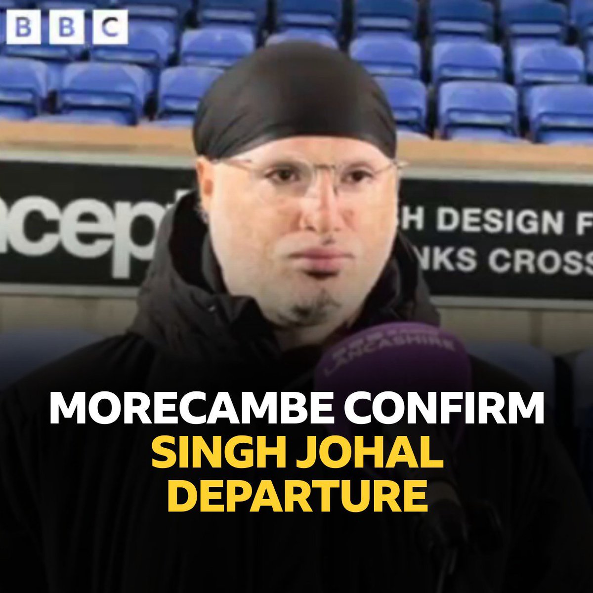 BBCLancsSport's tweet photo. Ashvir Singh Johal has left his role as Morecambe manager.
The club say they have mutually agreed to part ways with immediate effect.

#morecambe I #uts I #bbcfootball https://t.co/FCd8pOmoHN