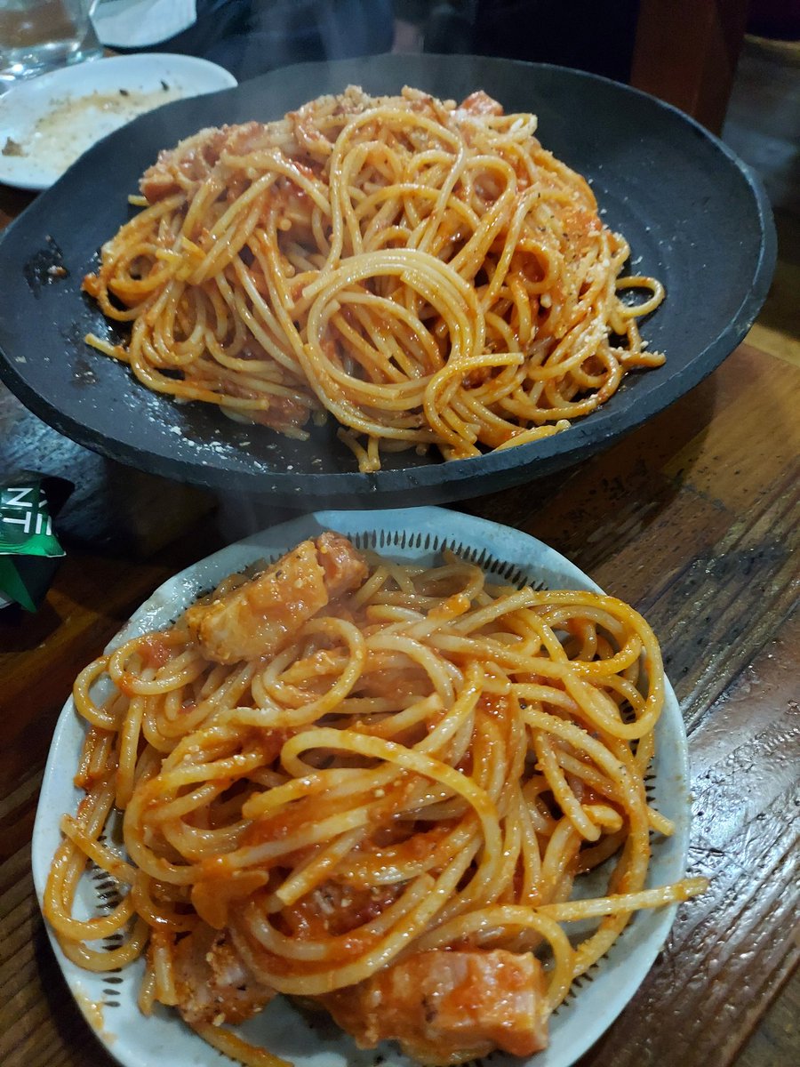 〆のパスタ🍝
