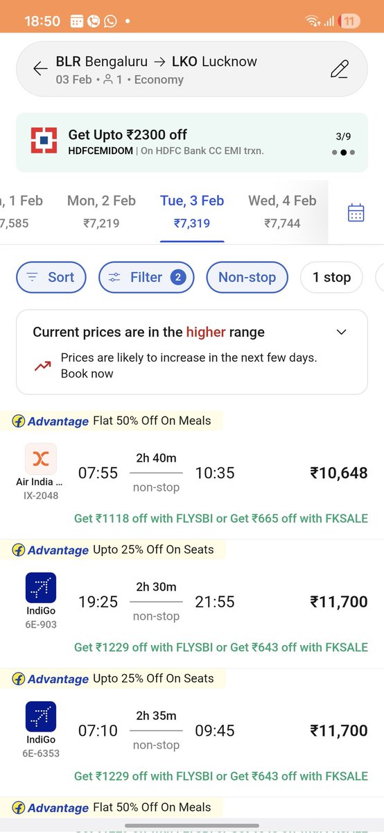SarvottamB21373's tweet image. Hey @Flipkart @flipkartsupport, I’m extremely disappointed. Due to a technical glitch on your portal, the wrong flight was booked tried booking 19:50 got booked 7:55, costing me ₹10,000. 

@jagograhakjago @airsewa #FlipkartScam #ConsumerRights #FlightBooking
@amazonIN