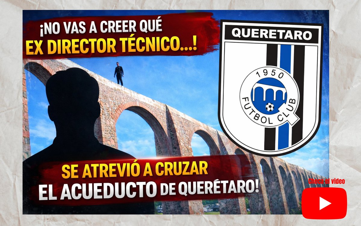 No vas a creer qué ex técnico de #GallosBlancos caminó por arriba de los arcos de #Querétaro…😱😱
