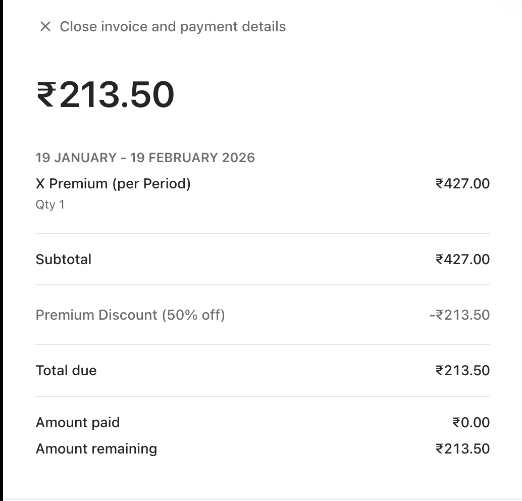 itsvksharma_'s tweet photo. what you can get premium at 50%?????

FIFTY. PERCENT. off???????????????

for the same features. same app. same everything. https://t.co/wpK3mbqhK3