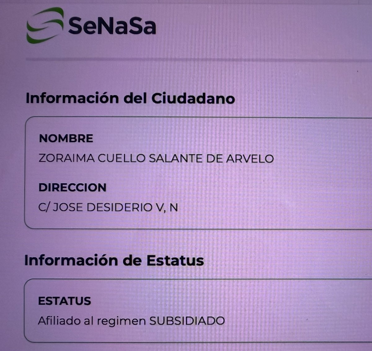 Aparezco en el régimen subsidiado de SENASA.El detalle: tengo seguro privado. Esto no debería ser.  El régimen subsidiado es para quienes no pueden pagar seguro. Para los más vulnerables.

Las mismas fallas de control que permitieron esta duplicación permitieron las
