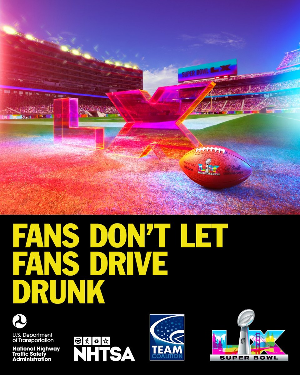 PWCPolice's tweet image. There’s no need to consult the playbook. 📖 The winning play always involves designating a sober driver. 🏆 Fans Don’t Let Fans Drive Drunk. #SuperBowl #TrafficSafety