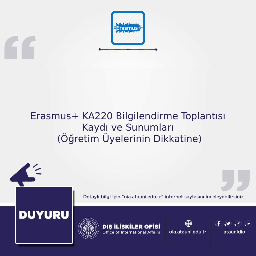 Detaylı Bilgi İçin:

birimler.atauni.edu.tr/dis-iliskiler-…