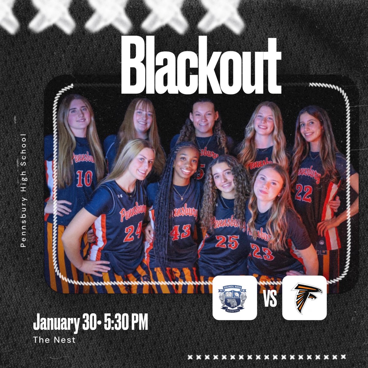 Tonight’s girls/boys home double header will be a BLACKOUT. The girls play at 5:30 PM followed by the boys at 7:00 PM. #GiveMore