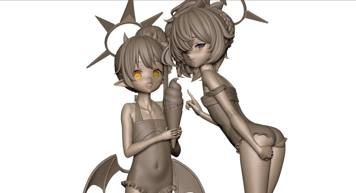 ワンダーフェスティバル2026冬
告知③
【原型展示】
・アオバ
・イロハ&amp;イブキ(水着)
#WF2026W #WF2026Wおしながき
