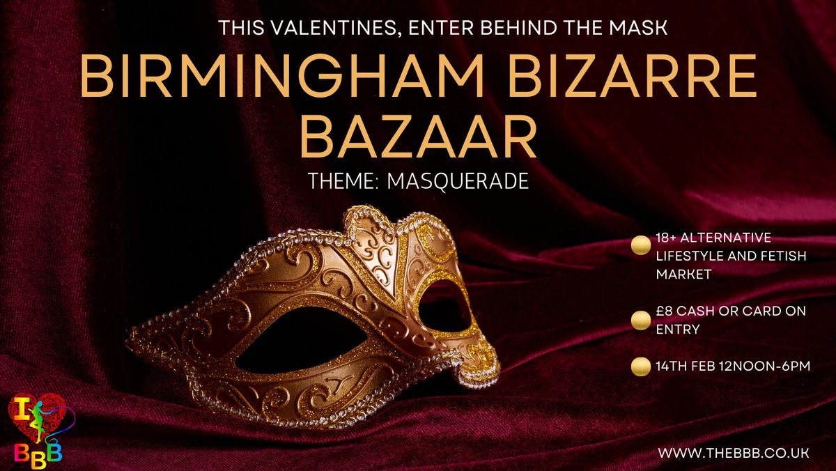 BBBAltFetBazaar's tweet photo. OUR NEXT EVENT IS TOMORROW!
📣 BBB + AFTERPARTY
🗓 SATURDAY 14TH FEB
⏰ 12NOON-6PM — 7PM-MIDNIGHT
📍 VILLAGE INN — NIGHTINGALE CLUB
🎟 £8 — £15
🖤 18+
https://t.co/6q5DR0RTmL
https://t.co/Qg93xlUm33
#BBB #AltMarket #InclusiveSpaces #ConsentCulture #BirminghamEvents #BrumKink https://t.co/DrHMsTE1kA